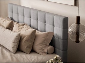 Сиво боксспринг легло 160x200 cm с място за съхранение Tasca – Maison de Rêve