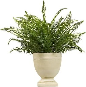 Изкуствено растение atmosphera Rose Paprat, 80 cm, Керамика