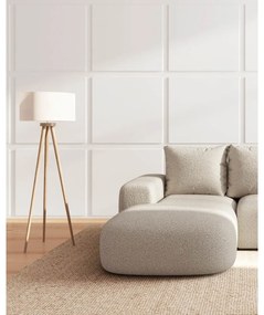 Кремав ъглов диван от плат букле (ляв ъгъл) Feiro - MESONICA