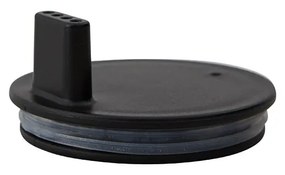 Черен капак за детска чаша, ø 7 cm - Design Letters