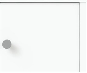 Бяло нощно шкафче с рафтове May - Tvilum