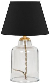 Настолна лампа AYD 1xE27/40W/230V черна/прозрачна