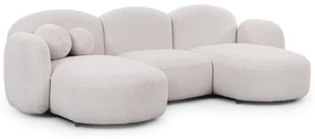 Кремав ъглов диван от букле (U форма) Orbit – Ropez