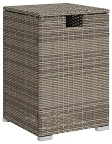 366296 vidaXL Покриваща маса резервоар за пропан сива 40x40x60 см полиратан