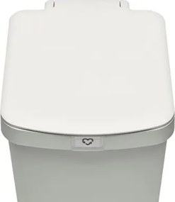 Кош за боклук с педал Brabantia StepUp 1008483, 25 л, Екологични материали, Голям отвор, Светлосив