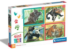 Clementoni - Пъзел Baby Cuddies 21532 4в1