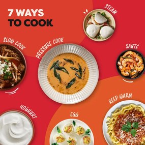 Мултикукър Instant Pot Classic Mini 140800801, 800W, 3.8 л, 7 програми, Favorite бутони, LCD дисплей, Неръждаема стомана, Бял