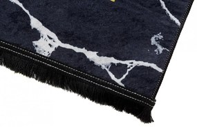 Черен килим със златна геометрична шарка Ширина: 80 см | Дължина: 150 см