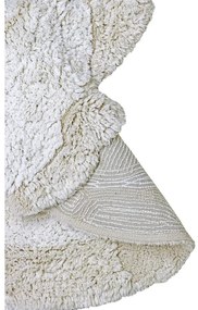 Светлосив ръчно изработен памучен детски килим подходящ за пране 130x135 cm Bunny – Lorena Canals