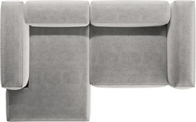 Светлосив ъглов диван (ляв ъгъл) Bergamo – Cosmopolitan Design