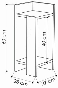 Комплект от 2 бели нощни шкафчета Elos - Decortie