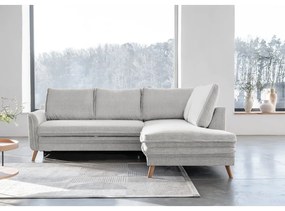 Бежов разтегателен ъглов диван (десен ъгъл) Charming Charlie – Miuform