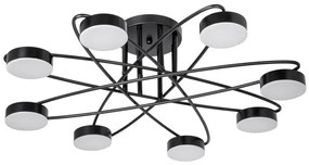 LED полилей 8x7W 230V 3000-6000K Ø70 см черен