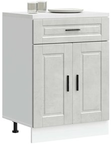 853971 vidaXL Кухненски шкаф Porto, бетонно сив, инженерно дърво