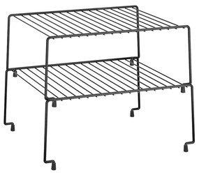 Комплект от 2 черни допълнителни рафта за кухня Brooklyn Lava - Metaltex