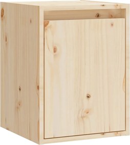 813475 vidaXL Стенен шкаф, 30x30x40 см, борово дърво масив