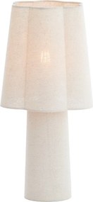 Бяла настолна лампа с текстилен абажур (височина 50 cm) Musaby – Light &amp; Living