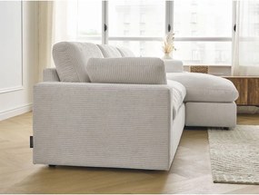 Бежов ъглов диван от рипсено кадифе Belair – Bobochic Paris