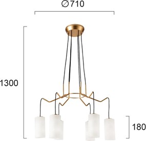 Полилей Viokef Elenor осветително тяло с шест светлини