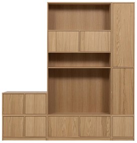 Модулна библиотека от декор от дъб в естествен цвят 227x243 cm Modulair – vtwonen