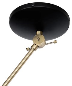 Ретро таванна лампа черна с бронз - Милоу