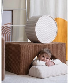 Кафяво велурено игрище от пяна 75x49x37 cm Rainbow Montessori – Wigiwama