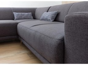 Сив разтегателен/с място за съхранение ъглов диван (ляв ъгъл/L форма) Classy Sophie – Miuform