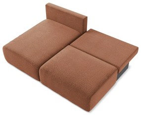 Разтегателен ъглов диван с място за съхранение в тухлен цвят (ляв ъгъл) Kalena – Makamii