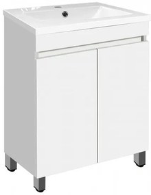 Долен шкаф за баня ICP 5081, Inter Ceramic, PVC, бял, с умивалник, 50x39x81см