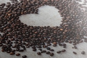Картина на платно – Сърце от кафеени зърна