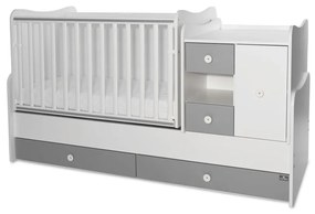 LORELLI Classic Трансформиращо се легло-люлка 190/72 см. MINI MAX БЯЛО/STONE GREY