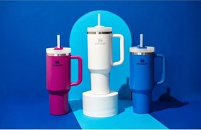 Бял термос със сламка от неръждаема стомана 1,18 l Quencher H2.0 FlowState Tumbler Frost – Stanley