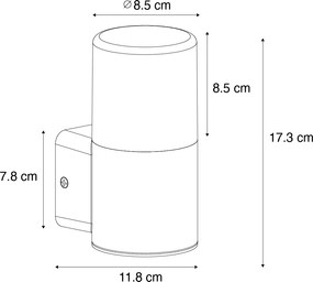 Модерен външен аплик бял с опалов абажур IP44 - Odense
