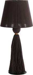 Тъмнокафява настолна лампа с текстилен абажур (височина 58 cm) Espino – Light & Living