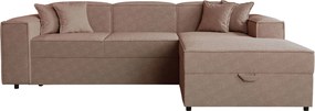 Ъглов диван Santos-Кафяв десен