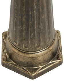 Класически външен фенер антично злато с прозрачно стъкло 198 см IP44 - London