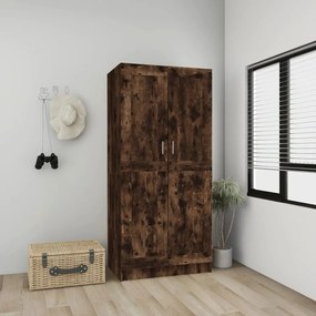 826638 vidaXL Гардероб, опушен дъб, 82,5x51,5x180 см, инженерно дърво