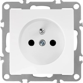 Единичен контакт със заземяване OSTE JNH001-G White