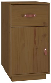 820100 vidaXL Шкаф за бюро, меденокафяв, 40x50x75 см, борово дърво масив