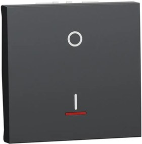 SE Двуполюсен ключ 16А с индикатор 2 мод. цвят Антрацит Unica  - NU326254S