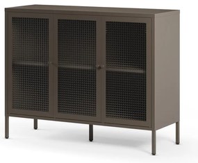 Сива метална витрина 121x90x40 cm Layna – Marckeric