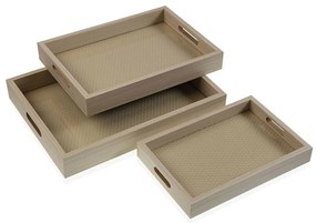 Комплект Подноси Versa Дървен MDF 30 x 5,5 x 40 cm (3 Части)