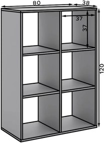 Стелаж Leoce II-Черен