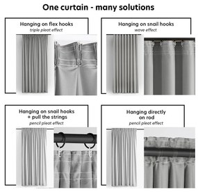 Сива затъмняваща завеса 200x270 cm Velto – Filumi