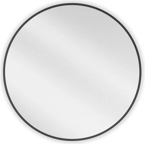 Mexen Loft кръгло огледало за баня 75 см, черна рамка - 9850-075-075-000-70