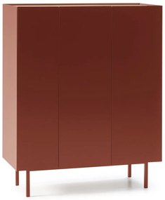 Червен висок скрин от декор от дъб 95x120 cm Arista – Teulat