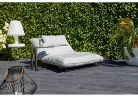 Черна градинска странична маса за шезлонг Tim - Hartman