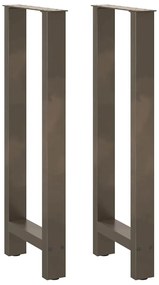 4013343 vidaXL Крака за бар маса, естествена стомана, 2 бр., 50 x (100-101) см, стомана