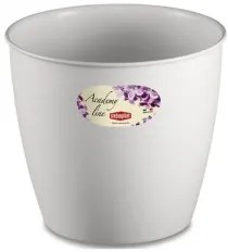 Stefanplast - Кръгла кашпа Academy Line 25 см - бяла