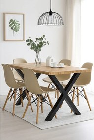 Трапезна маса от декор от дъб 90x160 cm Kora – Bonami Essentials